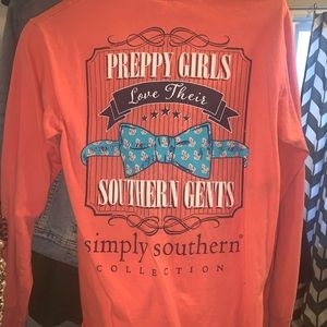 Simply Southern Coral Long Sleeve